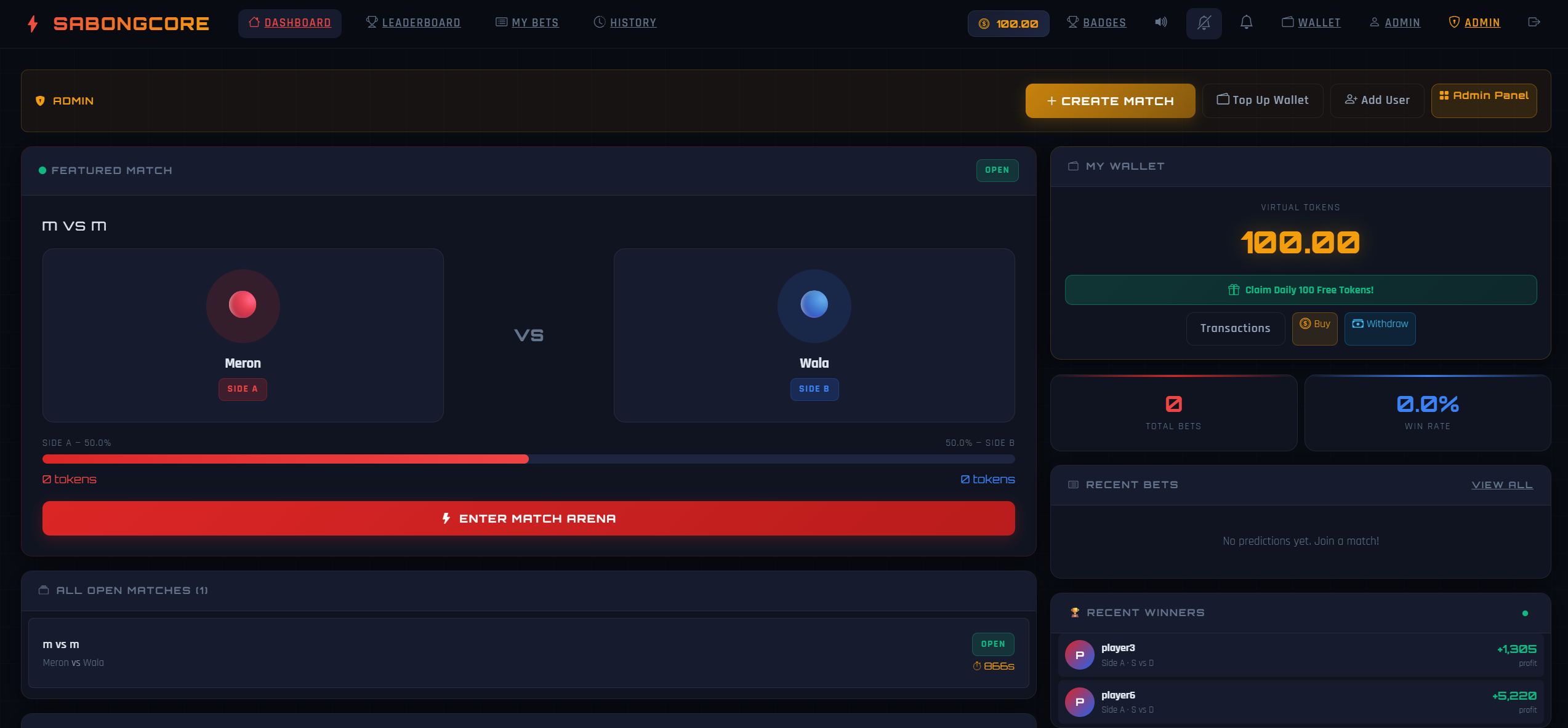 Arena Analytics | Sabongcore